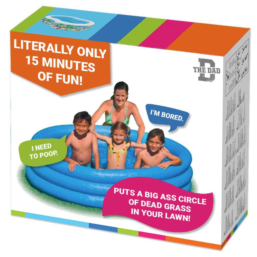 Literally only 15 minutes of fun! Inflatable pool.